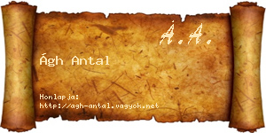 Ágh Antal névjegykártya