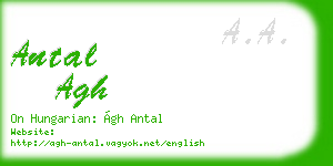 antal agh business card